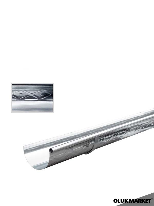 Oval Desenli Galvaniz Oluk